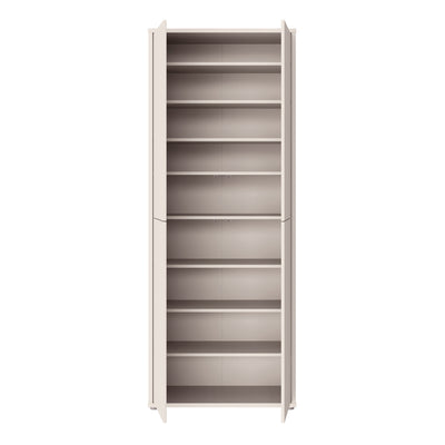 Alice Springs Tall Shoe Cabinet with 4 Doors Push-to-Open in Sand