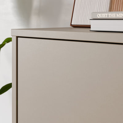 Alice Springs Tall Shoe Cabinet with 4 Doors Push-to-Open in Taupe