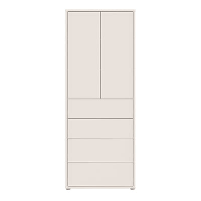Alice Springs Tall Storage Cabinet with Push-to-Open Doors & 4 Drawers in Sand