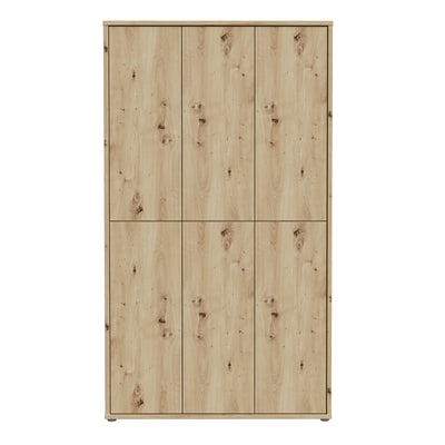 Alice Springs Shoe Cabinet with 6 Doors Push-to-Open in Artisan Oak