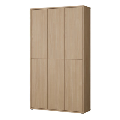 Alice Springs Tall Shoe Cabinet with 6 Doors Push-to-Open in Elegancia Oak