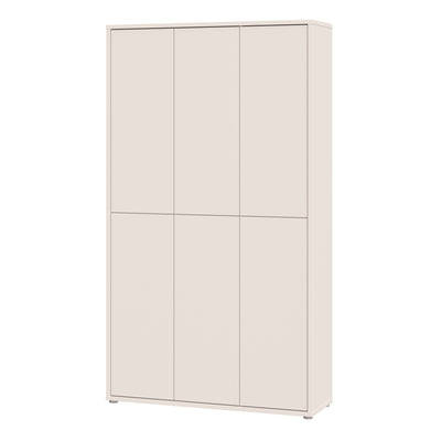 Alice Springs Tall Shoe Cabinet with 6 Doors Push-to-Open in Sand