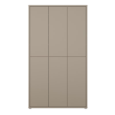 Alice Springs Tall Shoe Cabinet with 6 Doors Push-to-Open in Taupe