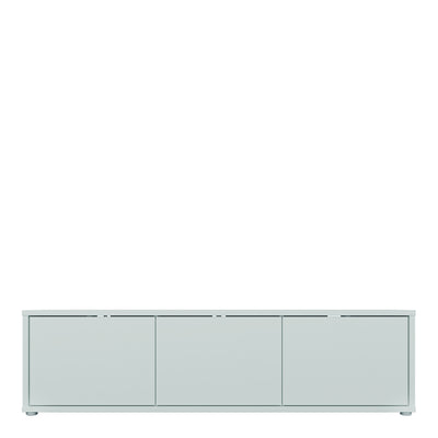 Alice Springs Wide TV Cabinet with 3 Doors Push-to-Open in Light Grey