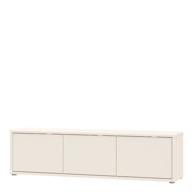 Alice Springs Wide TV Cabinet with 3 Doors Push-to-Open in Sand