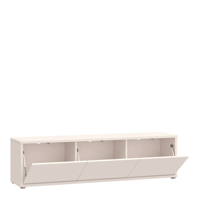 Alice Springs Wide TV Cabinet with 3 Doors Push-to-Open in Sand