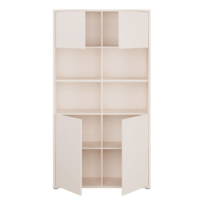 Alice Springs Wide Storage Cabinet 4 Doors Push-to-Open & 2 Central Shelves Sand