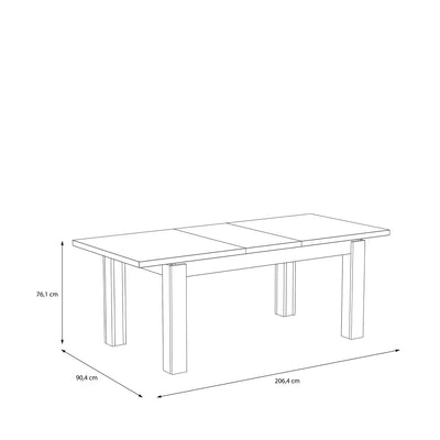 Trondheim Extending Dining Table in Artisan Oak – FTG, view 9