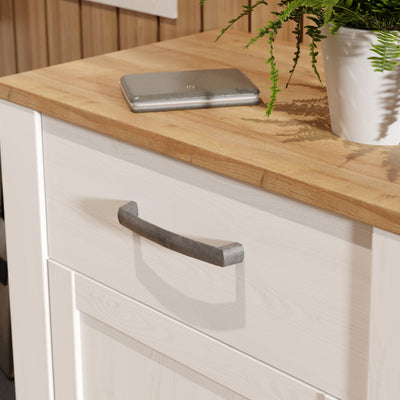 Bohol 1 Door 1 Drawer Shoe Cabinet in Riviera Oak/White – FTG, view 7