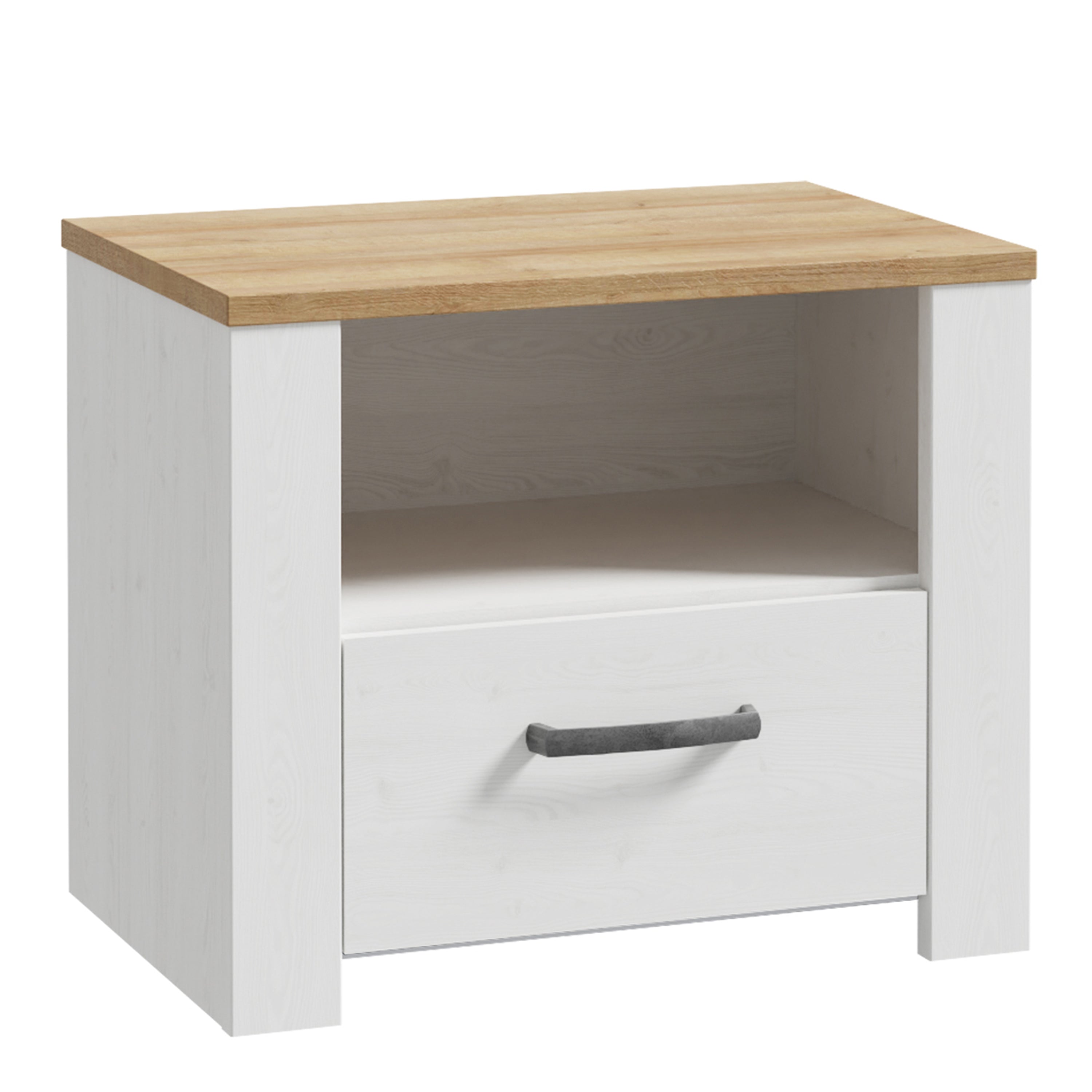 Bohol 1 Drawer Bedside I n Navy Oak – FTG