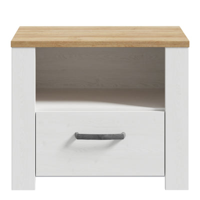 Bohol 1 Drawer Bedside I n Navy Oak – FTG, view 2