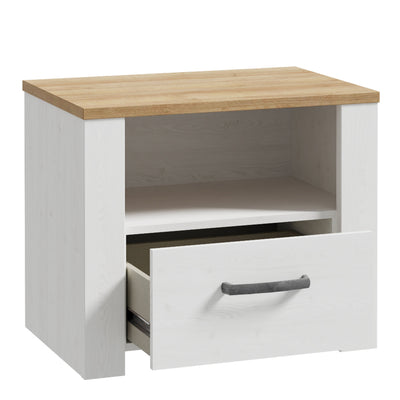 Bohol 1 Drawer Bedside I n Navy Oak – FTG, view 3