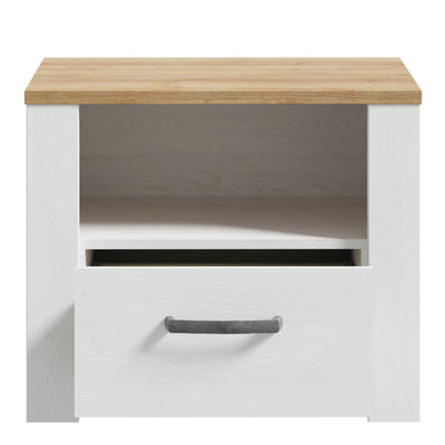 Bohol 1 Drawer Bedside I n Navy Oak – FTG, view 4