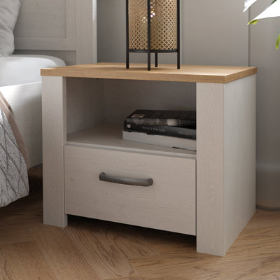 Bohol 1 Drawer Bedside I n Navy Oak – FTG, view 7
