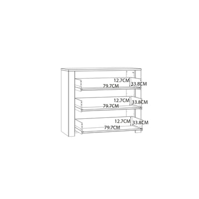 Bohol 3 Drawer Chest in Riviera Oak/White – FTG, view 9
