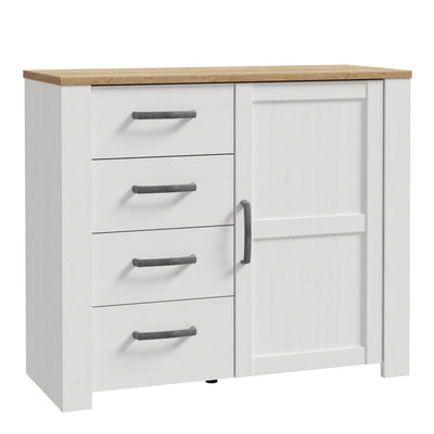 Bohol 1 Door 4 Drawer Chest in Riviera Oak/White – FTG