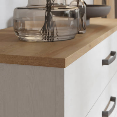Bohol 1 Door 4 Drawer Chest in Riviera Oak/White – FTG, view 7