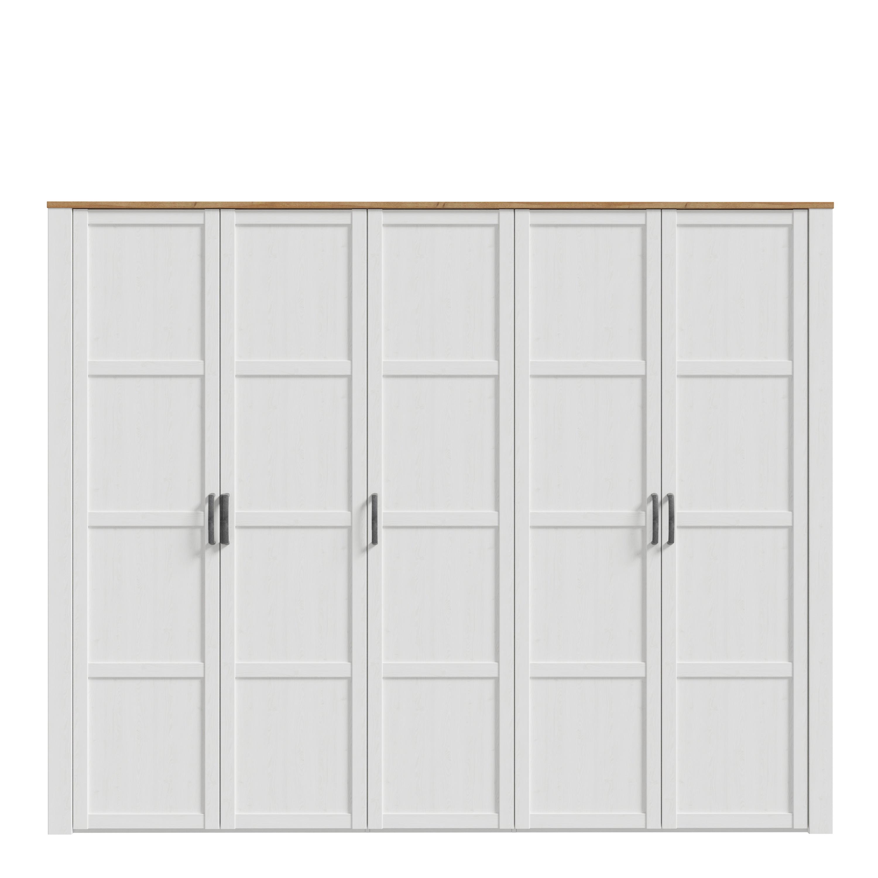 Bohol 5 Door Wardrobe in Riviera Oak/White – FTG, view 2
