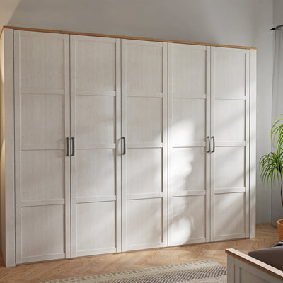 Bohol 5 Door Wardrobe in Riviera Oak/White – FTG, view 6