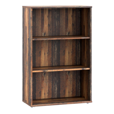 Essential Tall Wide 2 Shelf Bookcase in Vintage Oak – FTG