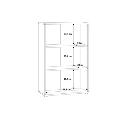 Essential Tall Wide 2 Shelf Bookcase in Vintage Oak – FTG, view 7