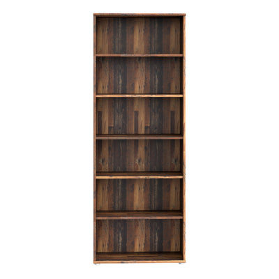 Essential Wide 5 Shelf Bookcase in Vintage Oak – FTG, view 2