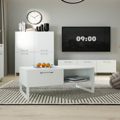 Sali 1 Drawer Coffee Table in Light Grey – FTG, view 5