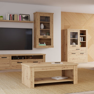 Corona Wall Display cabinet in Artisan Oak – FTG, view 6
