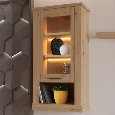 Corona Wall Display cabinet in Artisan Oak – FTG, view 7