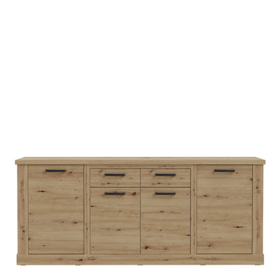 Corona 4 Door 2 Drawer Sideboard in Artisan Oak – FTG, view 2
