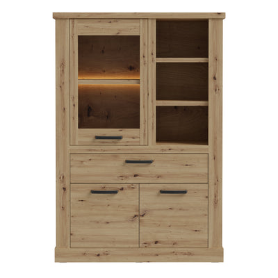 Corona Display Cabinet in Artisan Oak – FTG, view 2
