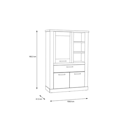 Corona Display Cabinet in Artisan Oak – FTG, view 8