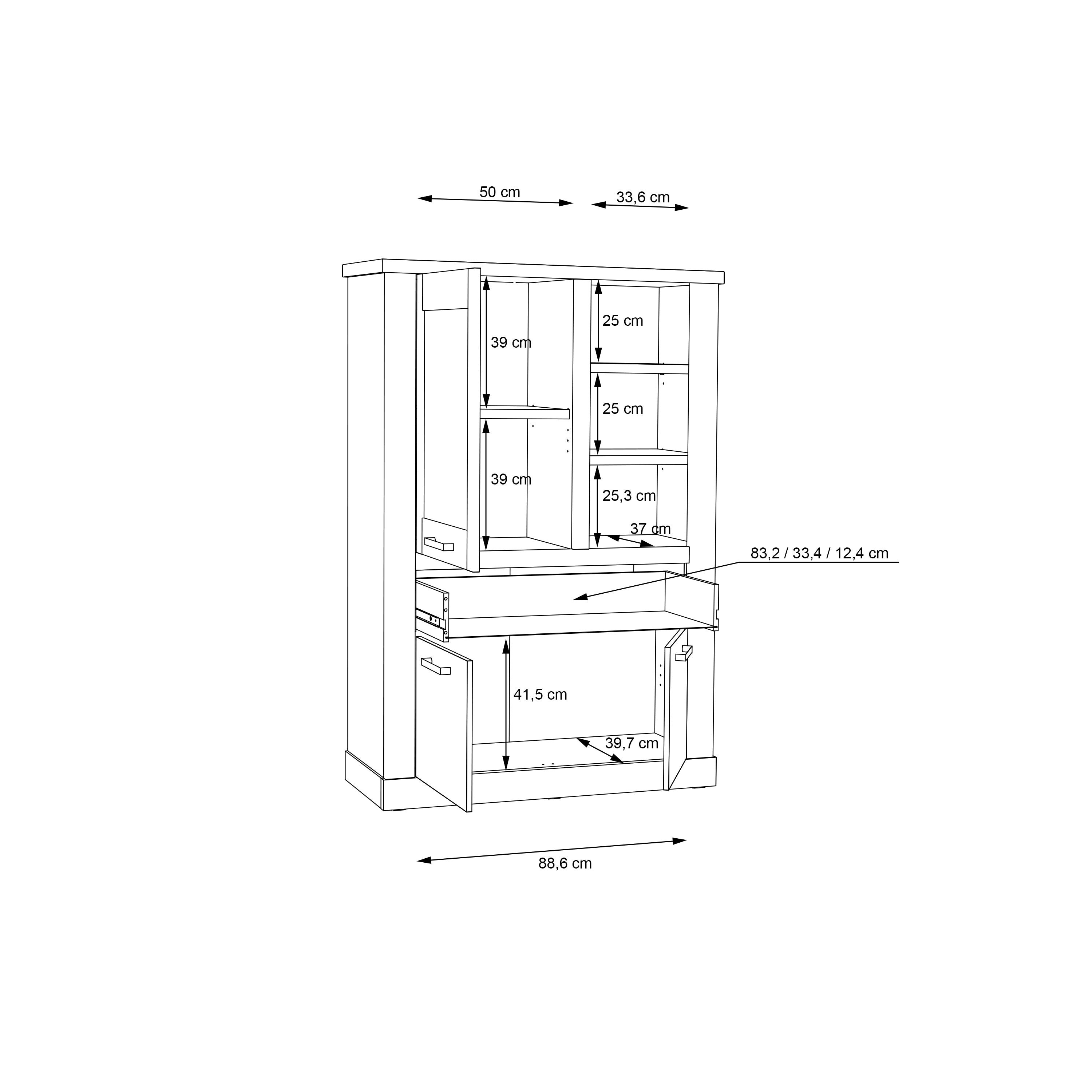 Corona Display Cabinet in Artisan Oak – FTG, view 9