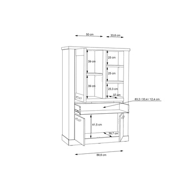 Corona Display Cabinet in Artisan Oak – FTG, view 9