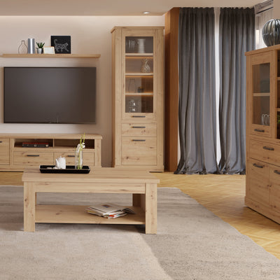 Corona Narrow Display Cabinet in Artisan Oak – FTG, view 7