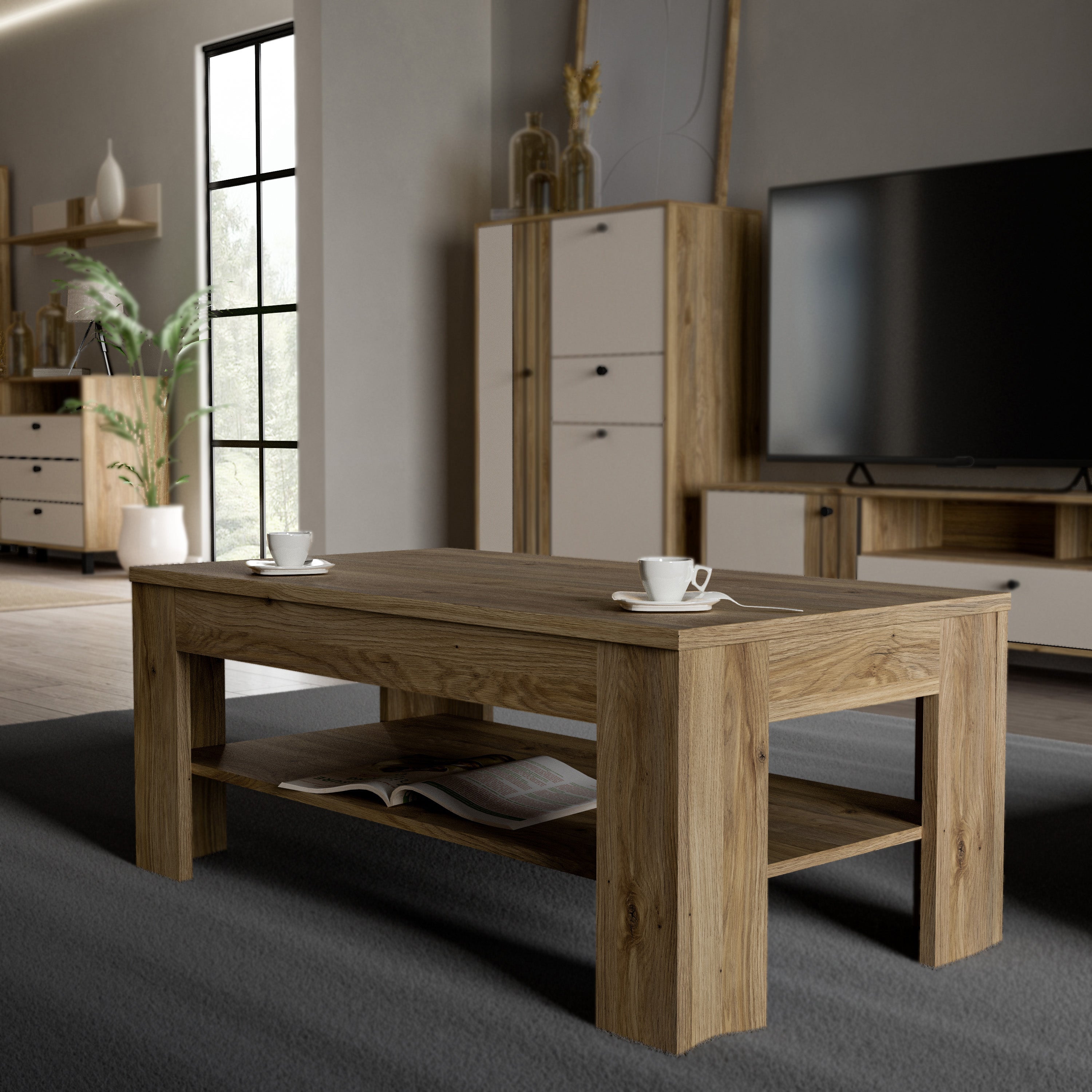 Grafton Coffee Table In Oak – FTG, view 4