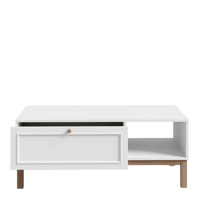 Wensley 1 Drawer Coffee Table in Light Grey and Oak – FTG, view 4