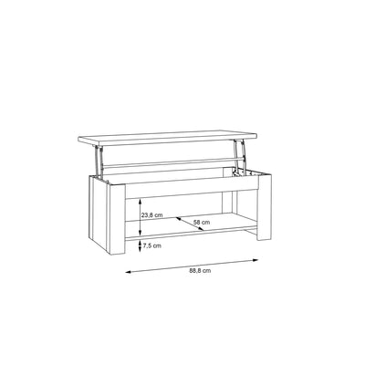Corona Rising Coffee Table in Artisan Oak – FTG, view 9