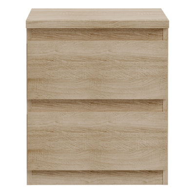 Edmore 2 Drawer Bedside Table in Sonoma Oak