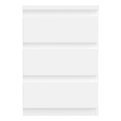 Edmore 3 Drawer Bedside Chest in White