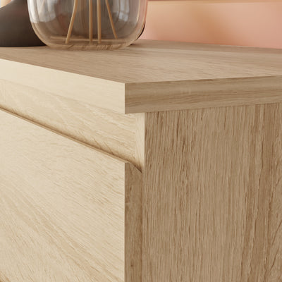 Edmore 3 Drawer Bedside Chest in Sonoma Oak
