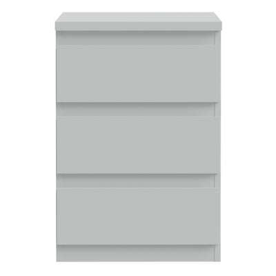 Edmore 3 Drawer Bedside Chest in Light Grey