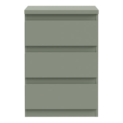Edmore 3 Drawer Bedside Chest in Sage Green