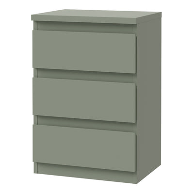 Edmore 3 Drawer Bedside Chest in Sage Green