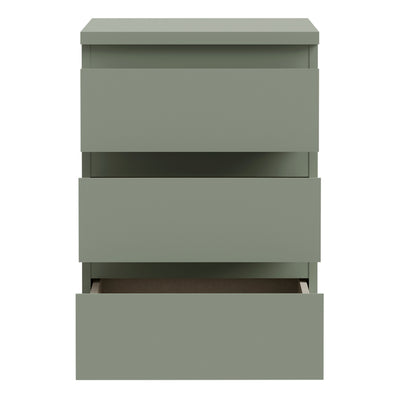 Edmore 3 Drawer Bedside Chest in Sage Green