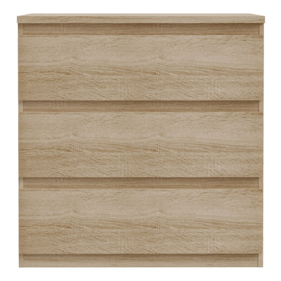 Edmore 3 Drawer Chest in Sonoma Oak