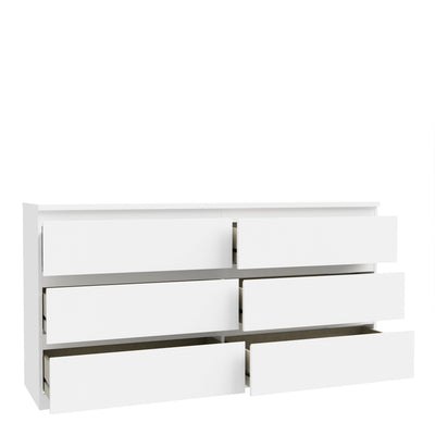 Edmore 6 Drawer Wide Chest in White
