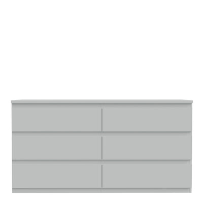 Edmore 6 Drawer Wide Chest in Light Grey