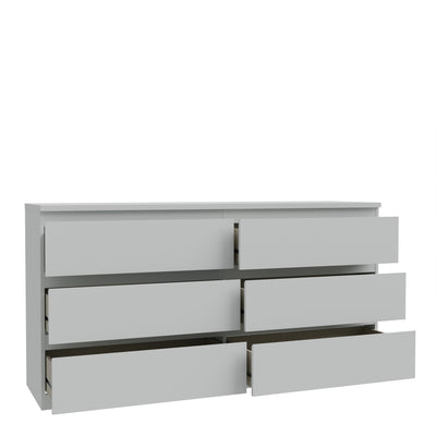 Edmore 6 Drawer Wide Chest in Light Grey
