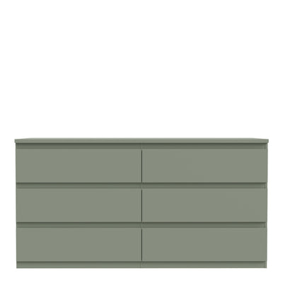 Edmore 6 Drawer Wide Chest in Sage Green